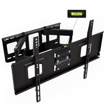 Soporte de pared para pantallas de 32-65? 81-165cm inclinable y orientable nivel de aire, Negro