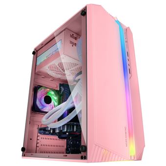 Caja PC Gaming Micro-ATX Mars Gaming MC-S1 Rosa, Iluminación ARGB,  Ventilador FRGB - Caja PC - Los mejores precios