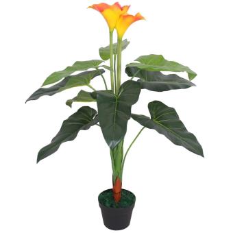 Planta cala lilly artificial con maceta 85 cm, roja y amarilla, Decoración  de habitación, Los mejores precios | Fnac
