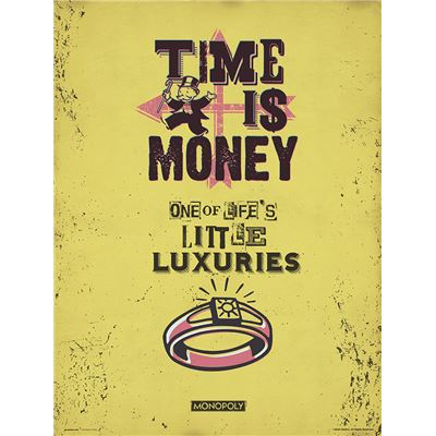 Lamina 30X40 Cm Monopoly Time Is Money