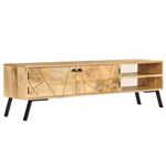 Mueble para TV vidaXL de madera de mango maciza 140x30x40cm