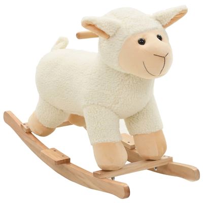 Balancín De Oveja De Peluche Vidaxl, 78x34x58 Cm Blanco