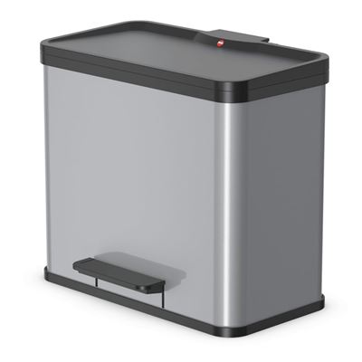 Cubo Con Pedal Oko Duo Plus Tamaño L 17+9 Plateado 0630-220