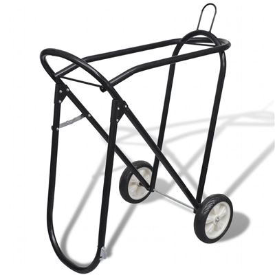 Soporte Metálico Y Plegable Para Silla De Montar A Caballo Vidaxl Negro