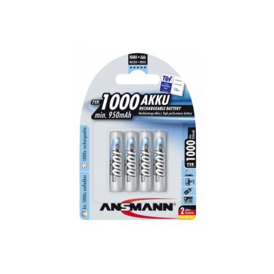 1x4 Ansmann Nimh Pilas 1000 Micro Aaa 950 Mah