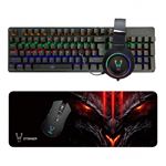 Kit Gaming profesional Woxter Stinger Elite Kit, Teclado, Ratón, Pad XL y Auriculares