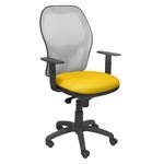 Silla de oficina ergonómica Piqueras y Crespo Modelo Jorquera tejido Bali amarillo 3