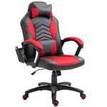 Silla gaming Homcom negro y rojo 68x69x117 cm