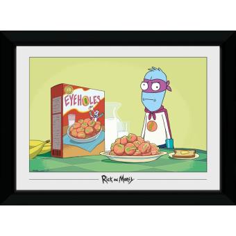 Fotografia enmarcada Rick y Morty Eyehole Man (30mm Negro)