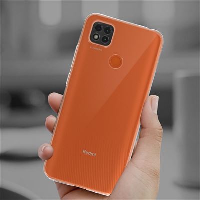 Carcasa Xiaomi Redmi 9 Cristal Templado Transparente Negro