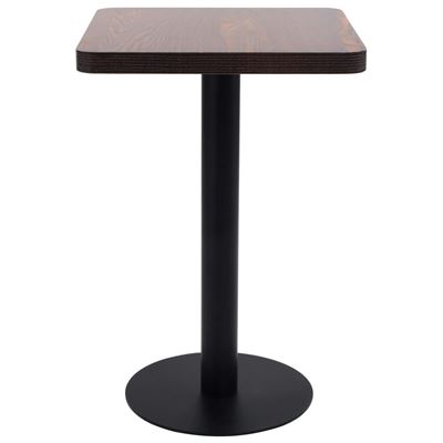 Vidaxl Marrón/Oscuro Mesa De Bistró Mdf 50X50 Cm