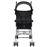 Sillita vidaXL de paseo para bebé negra acero_2