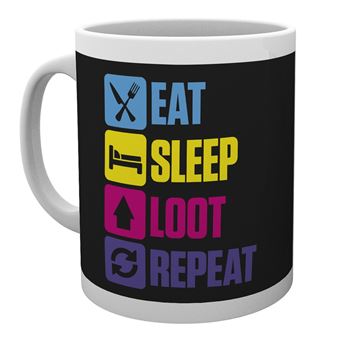 Taza Battle Royale Eat Sleep Repeat