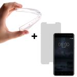 Becool® - [Magic Protection Pack] Funda Gel + Protector Vidrio Templado para Nokia 6
