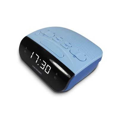 Metronic 477033 Radio Reloj Doble - Azul