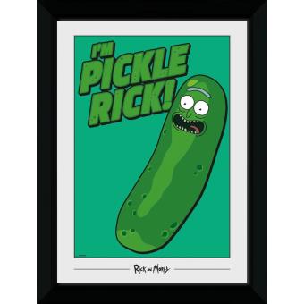 Fotografia enmarcada Rick y Morty Pickle Rick (30mm Negro)
