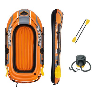 Barca Hinchable Para Excursiones Bestway Hydro-force Kondor 2000 188x93x30 Cm 2 Personas Con Remos Y Bomba