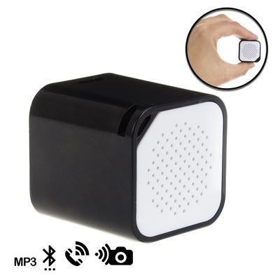 Mini Altavoz Bluetooth Cúbico Con Manos Libres Dam Negro