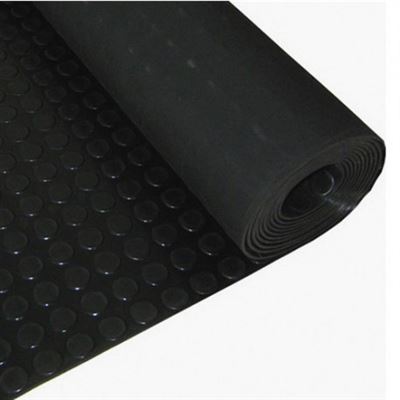 Suelo Goma Circulos 1,20x10 Metros 3 Mm. De Grosor Color Negro