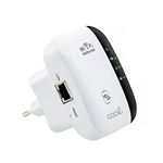 Metronic 495435 - 2 adaptadores de comunicación por línea eléctrica  (adaptador corriente enchufe PLC 600Mbps + repetidor extender wifi  amplificador de