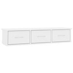 VXL Estante cajones pared contrachapada blanco brillo 88x26x18,5cm —  Bañoidea