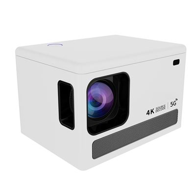 Proyector Lcd Dam X8, Soporte De 4k Uhd, Duplicación De Pantalla Para Ios Y Android Blanco