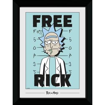 Fotografia enmarcada Rick y Morty Free Rick (30mm Negro)