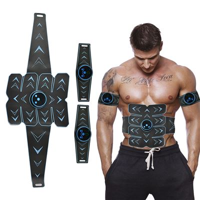 Cinturón De Masaje Ems Inteligente. Masajeador Estimulador Para Abdominales Y Brazos. Dam Azul