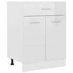 Armario inferior con cajón de cocina vidaXL aglomerado blanco brillo 81,5x60x22 cm