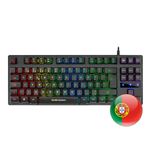 Teclado Gaming H-Mech RGB Mars Gaming MKTKLPT, Antighosting, Idioma Portugués