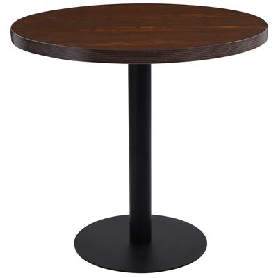 Vidaxl Mesa De Bistró Mdf 80 Cm Marrón/Oscuro , Leroy Merlin - Imagen 2