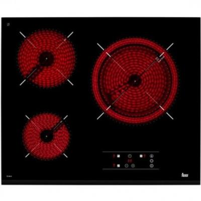 Placa Vitrocerámica Teka Tz6315 3 Zonas 60cm 5600w Negro