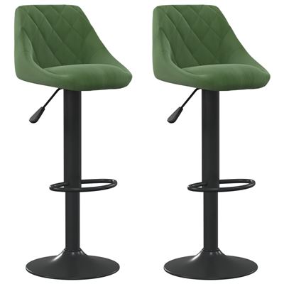 Vidaxl Taburetes De Cocina 2 Unidades Terciopelo Verde/Oscuro , Leroy Merlin - Imagen 2