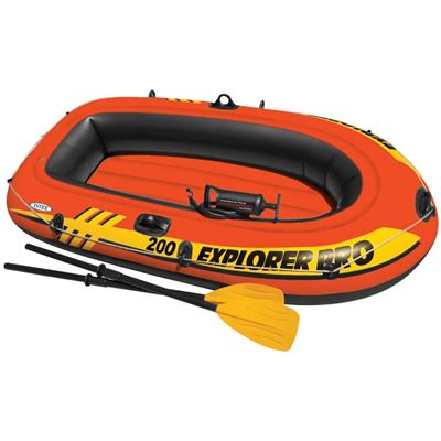 Barca hinchable Intex Explorer Pro 200 con remos e hinchador