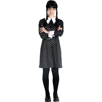 Disfraz Vestido Y Peluca Wednesday Addams Miércoles Addams Talla M