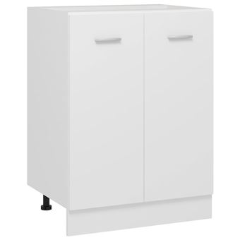 Armario inferior de cocina vidaXL aglomerado blanco 60x46x81,5 cm - 1