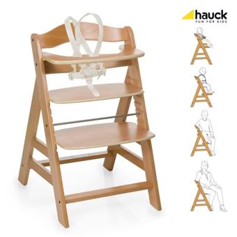 Trona Alpha Plus Gris de madera | hauck