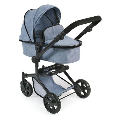 Cochecito De Muñecas Convertible Bayer Chic 2000 595 50 ""mika"" , Jeans Azul