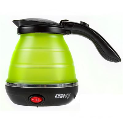 Hervidor De Agua Eléctrico Plegable,capacidad 0,5l, Resistencia Oculta, Tapa Automática, Silicona Camry Cr 1265 750w Verde