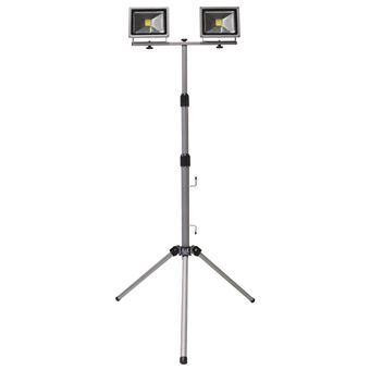 Trípode Telescópico con 2x20W Proyectores LED de Exterior Orientable Aluminio 4000K 7hSevenOn Outdoor