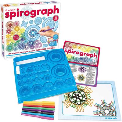 World Brands Spirograph Original, Kit Dibujo, Manualidades, Plantillas Para Pintar, Mosaicos Infantiles, Aprender A Dibujar, Regalos Para Niños