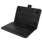 Funda libro con teclado AZERTY Tablet 10'', Negra, Funcióon soporte