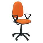 Silla de oficina Piqueras y Crespo Modelo 04CP Brazos incluidos tapizado en tejido Bali naranja