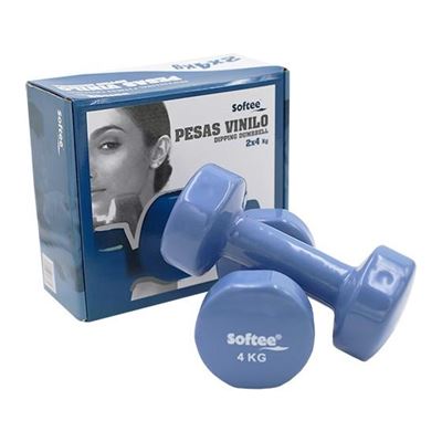 Juego De Pesas En Vinilo Azul 4kg Softee