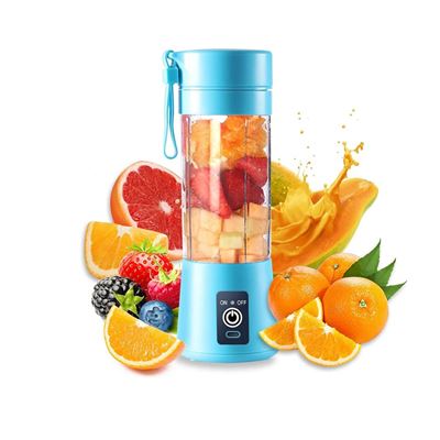 Klack Azul Batidora Licuadora Portátil Para Batidos Y Smoothies 380 Ml 6 Cuchillas