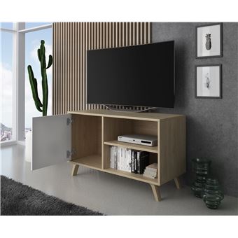 Mueble TV 100 con puerta izquierda, salón comedor, Modelo WIND