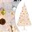 Árbol Navidad artificial vidaXL, decorado bolas luces LED 210 cm Blanco_0