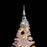 Árbol Navidad artificial vidaXL, decorado bolas luces LED 210 cm Blanco_1