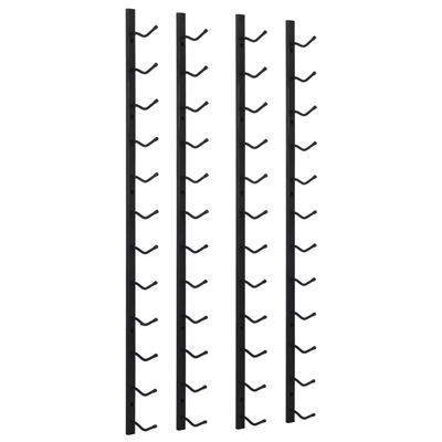 Botelleros De Pared Para 12 Botellas 2 Unidades Vidaxl Hierro Negro