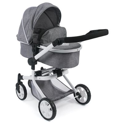 Cochecito De Muñecas Convertible Bayer Chic 2000 595 76 ""mika"" , Jeans Grey